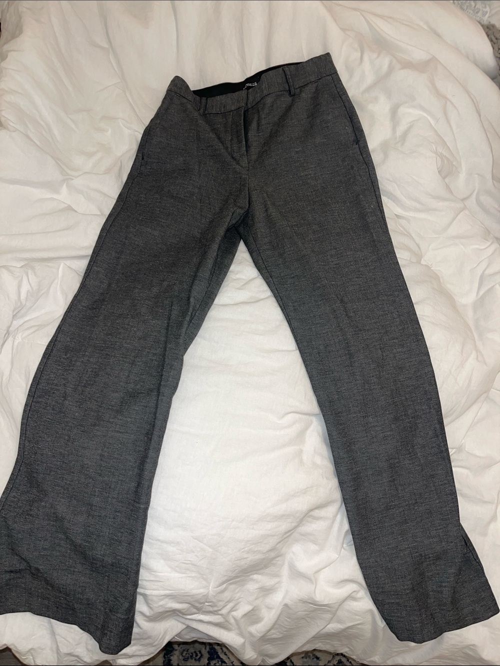Express High Waisted Charcoal Trouser Pants